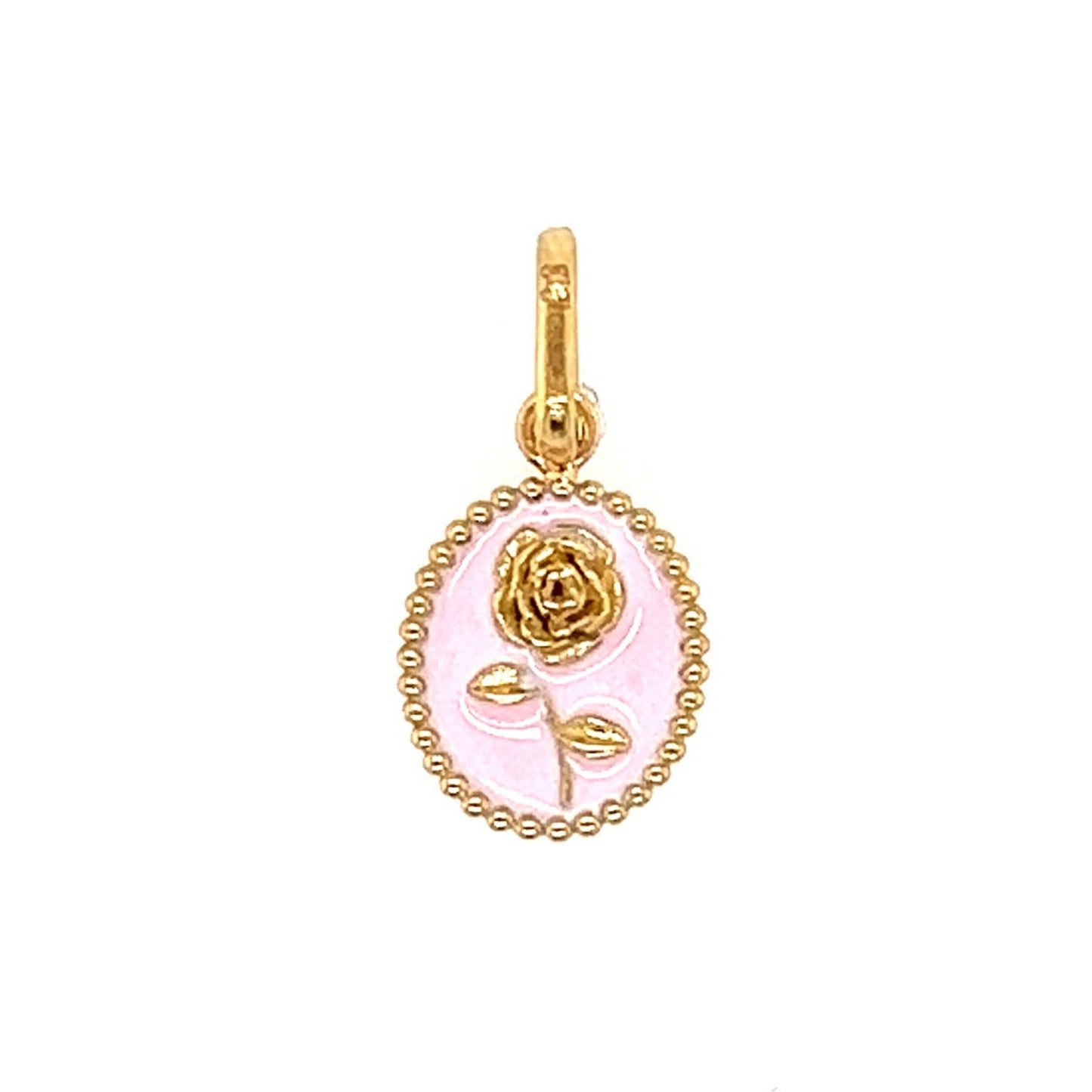Gigi Clozeau 18kt Resin Rose Charm