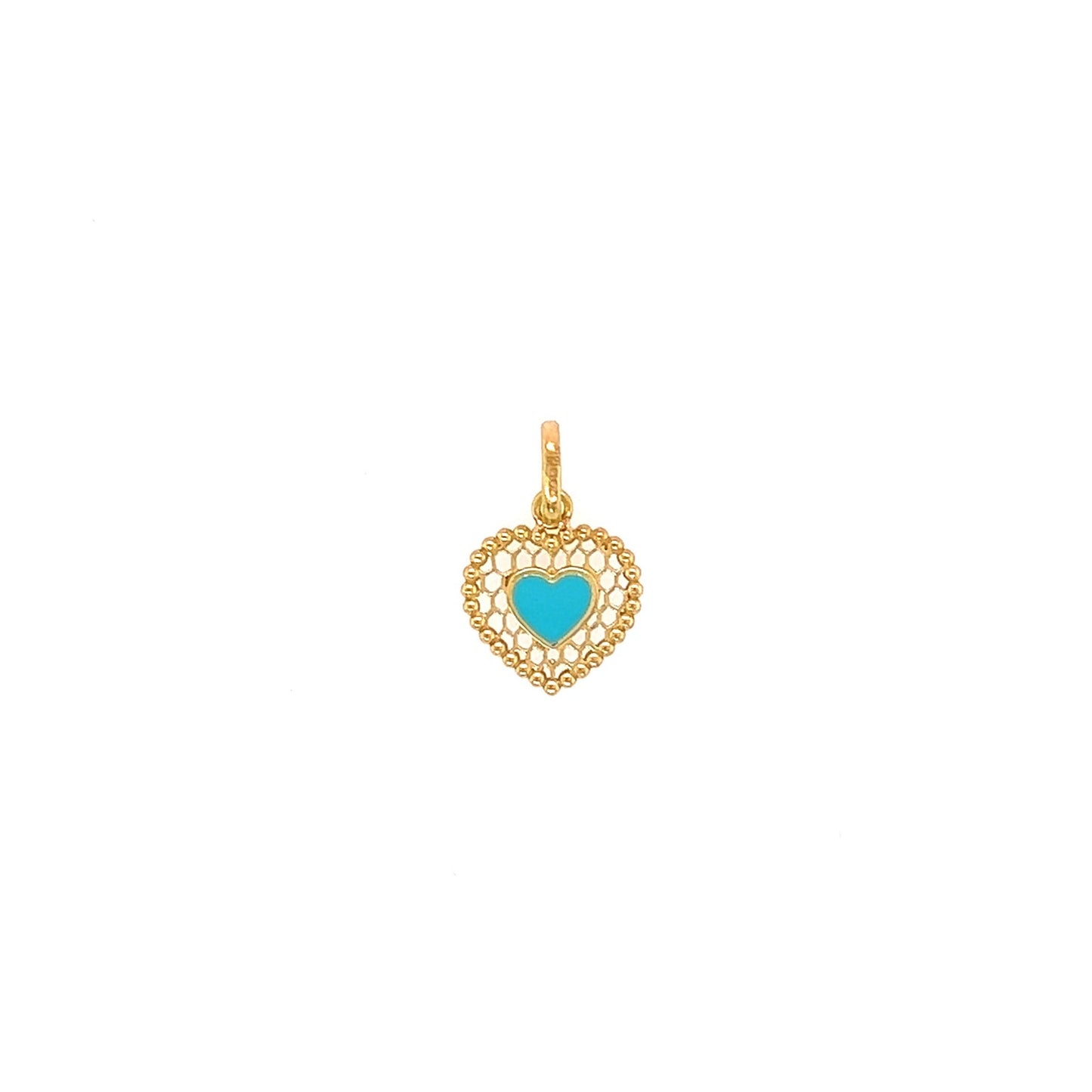 Gigi Clozeau 18kt Lace Heart Charm