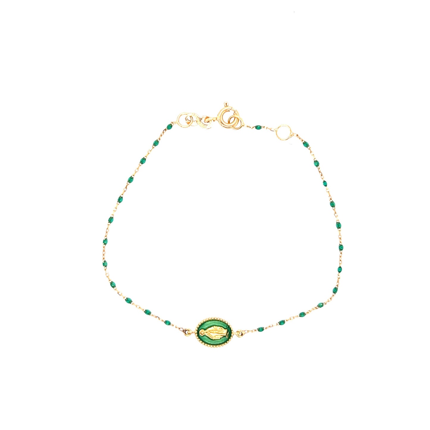 Gigi Clozeau 18kt Mini Resin Madone Medallion Bracelet