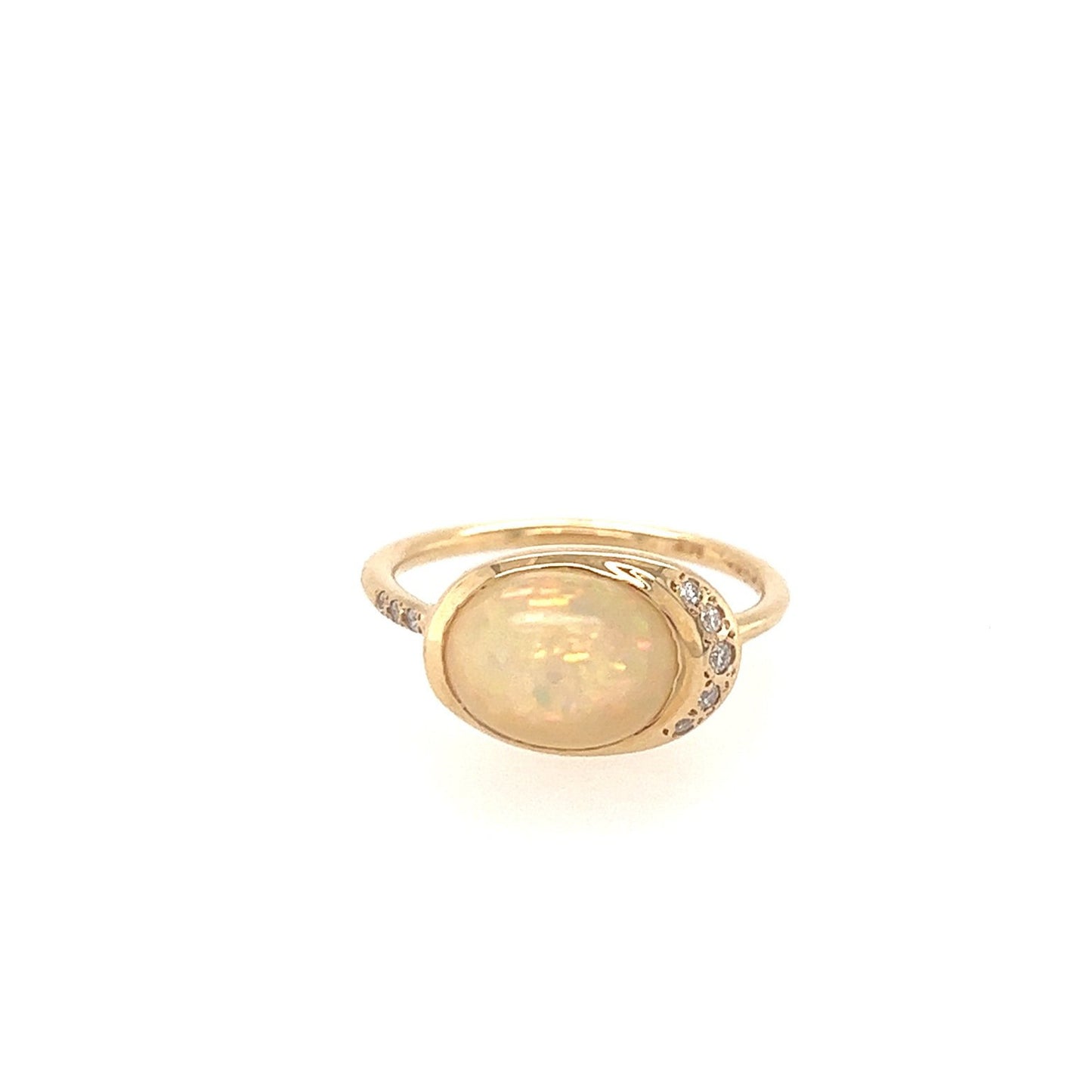 Scosha 14kt Yellow Gold Alice Opal and Diamond Ring