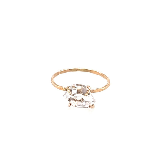 Melissa Joy Manning 14kt Yellow Gold Prong Set Herkimer Ring