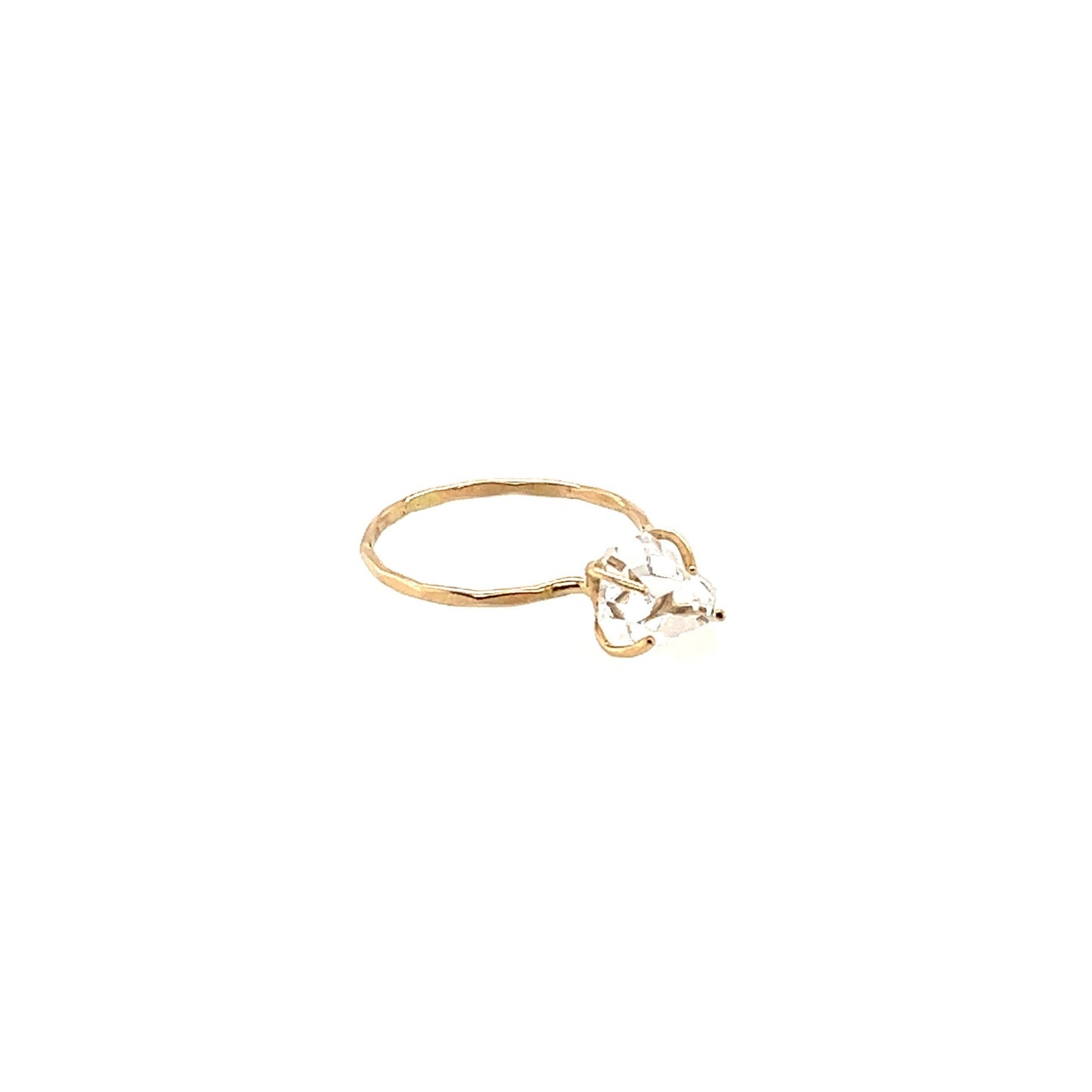 Melissa Joy Manning 14kt Yellow Gold Prong Set Herkimer Ring