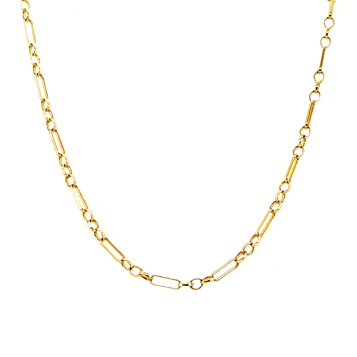 Metier 9KT Yellow Gold Light Eiffel Chain Necklace