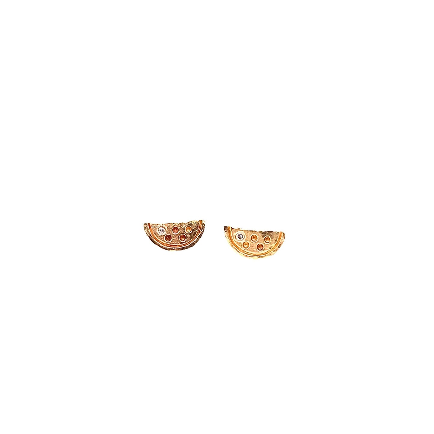 Victoria Cunningham 14kt Yellow Gold Diamond Watermelon Studs
