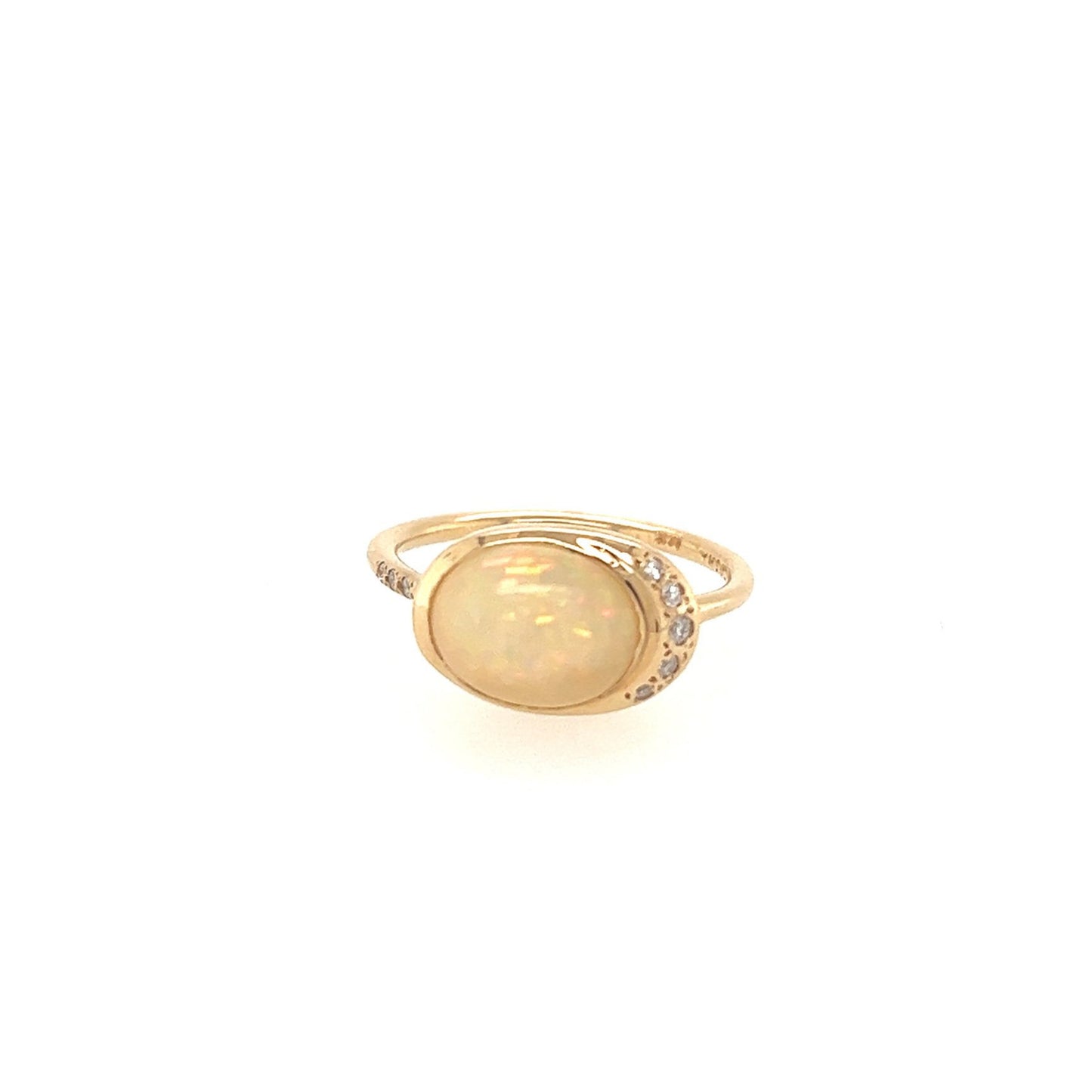 Scosha 14kt Yellow Gold Alice Opal and Diamond Ring