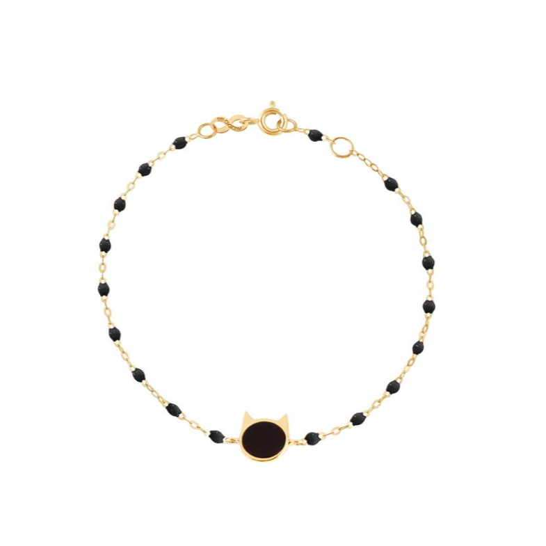 Gigi Clozeau 18kt Yellow Gold Classic Resin Cat Bracelet