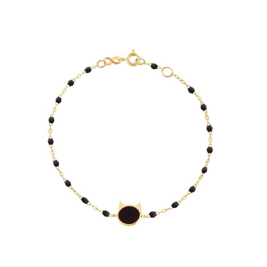 Gigi Clozeau 18kt Yellow Gold Classic Resin Cat Bracelet
