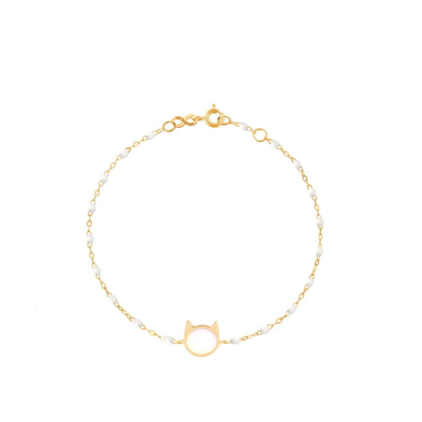 Gigi Clozeau 18kt Yellow Gold Classic Resin Cat Bracelet