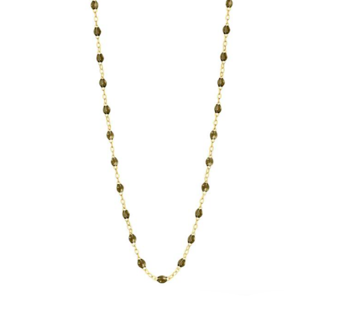 Gigi Clozeau 18kt Gold Classic Resin Necklace 16.5"