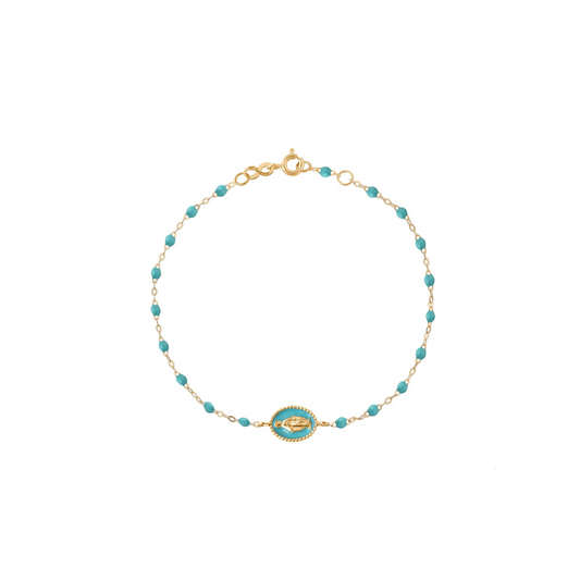 Gigi Clozeau 18kt Classic Resin Madone Medallion Bracelet