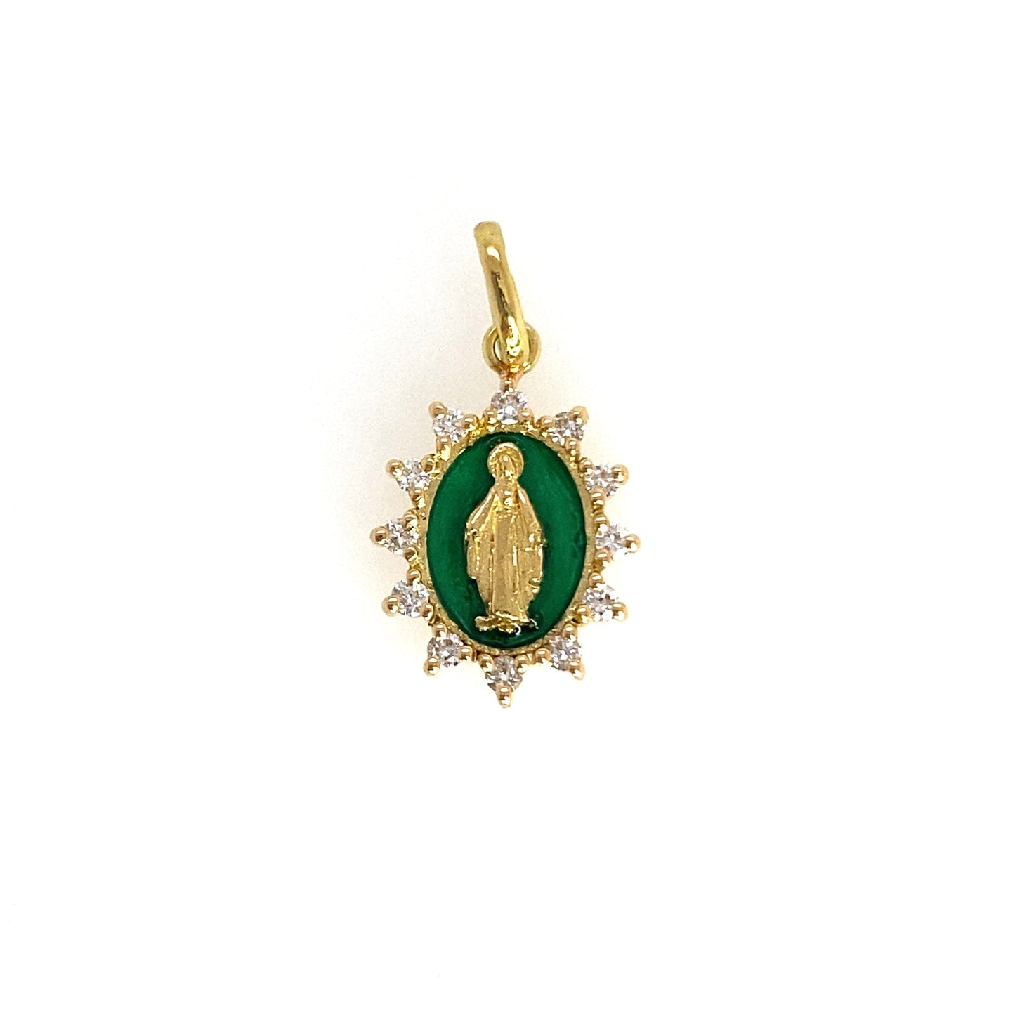 Gigi Clozeau 18kt Petite Supreme Madone Diamond Resin Pendant