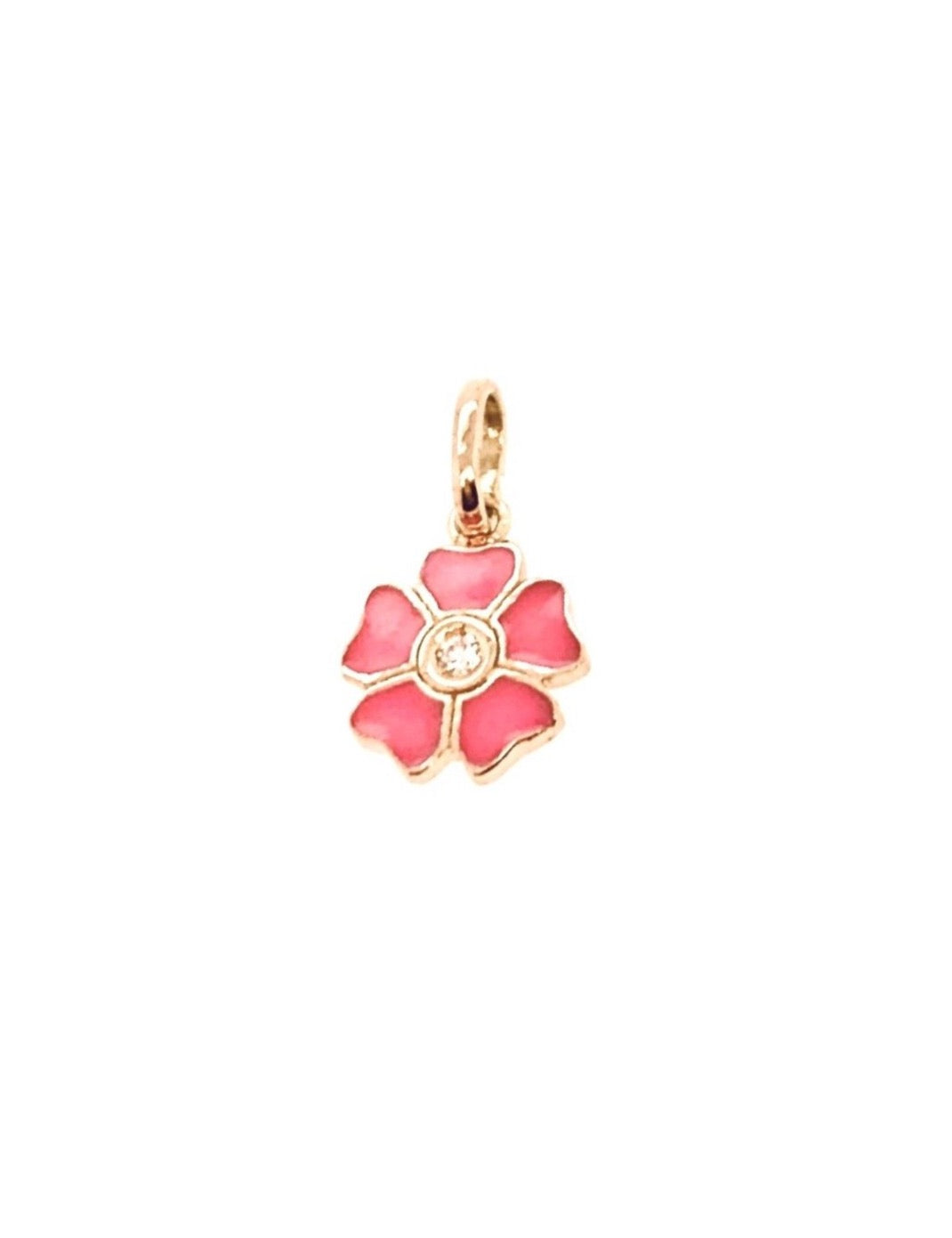 Gigi Clozeau 18kt Diamond Flower Resin Charm