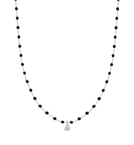 Gigi Clozeau 18kt Mini Single Diamond Resin Necklace