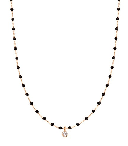 Gigi Clozeau 18kt Mini Single Diamond Resin Necklace
