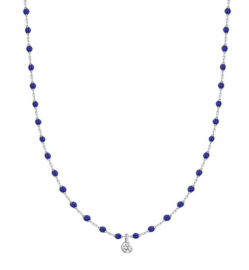 Gigi Clozeau 18kt Mini Single Diamond Resin Necklace
