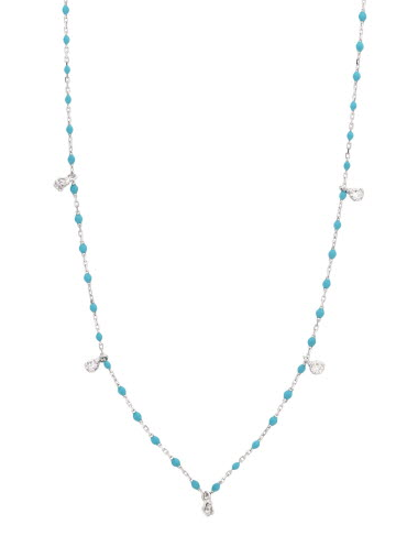 Gigi Clozeau 18kt Mini 5 Diamond Resin Necklace