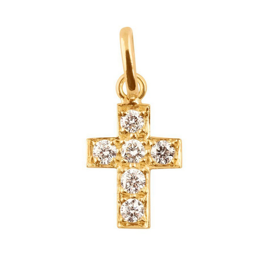 Gigi Clozeau 18kt Diamond Cross Pendant
