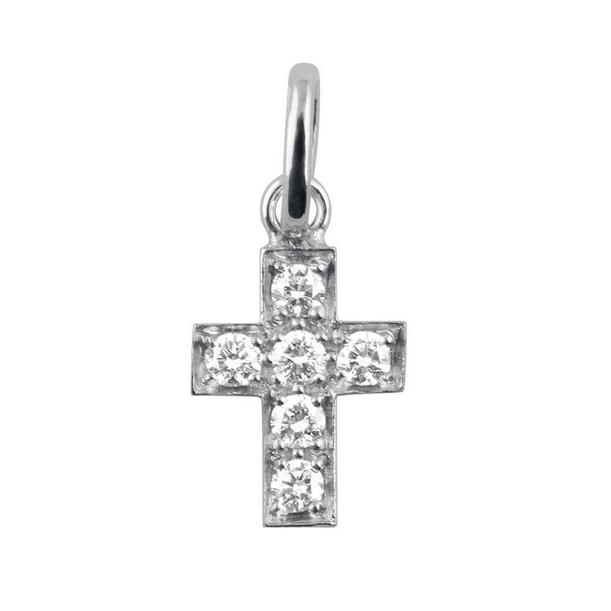 Gigi Clozeau 18kt Diamond Cross Pendant