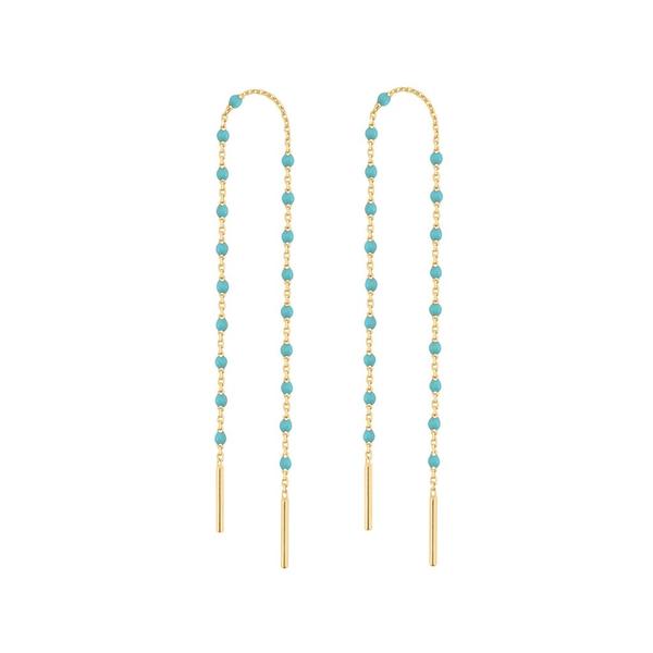 Gigi Clozeau 18kt Mini Resin Threader Earrings