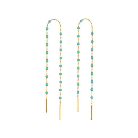 Gigi Clozeau 18kt Mini Resin Threader Earrings