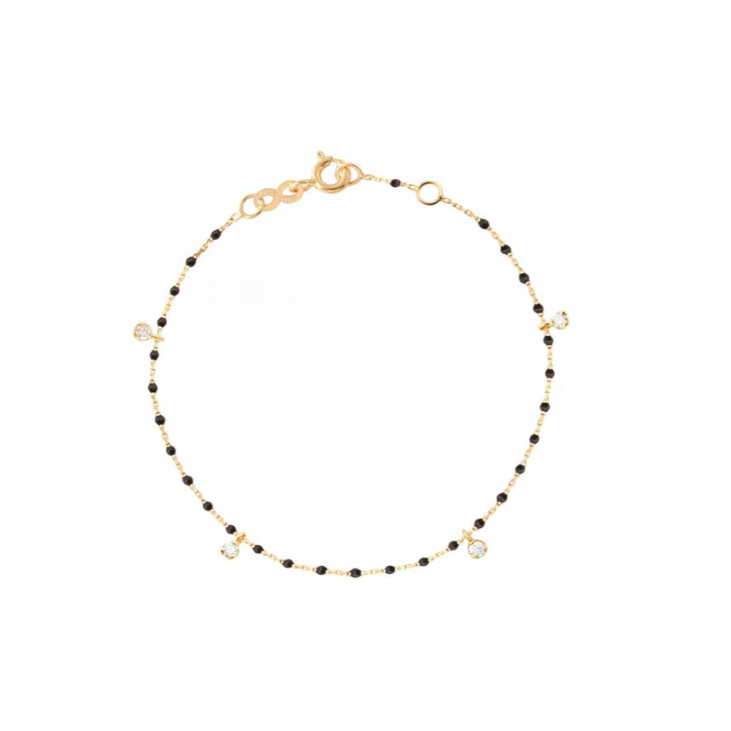 Gigi Clozeau 18kt Mini Four Diamond Resin Bracelet