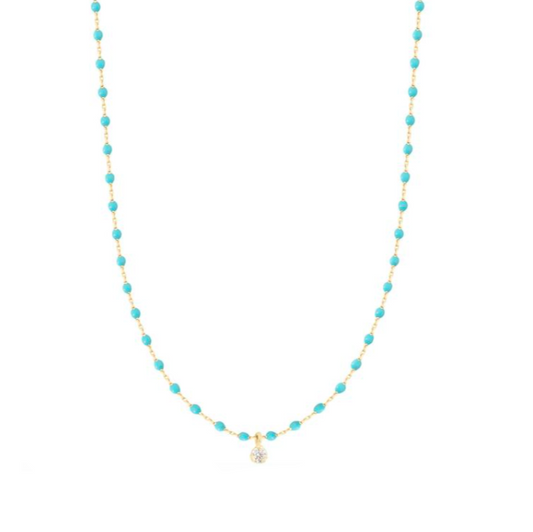 Gigi Clozeau 18kt Mini 1 Diamond Resin Necklace