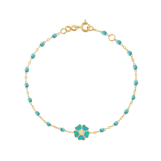 Gigi Clozeau 18kt Classic Flower Diamond Resin Bracelet