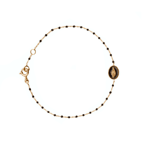 Gigi Clozeau 18kt Mini Resin Madone Medallion Bracelet