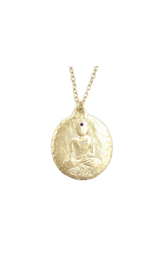 Ruby deals buddha pendant