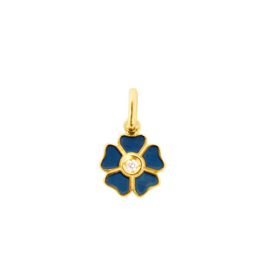 Gigi Clozeau 18kt Diamond Flower Resin Charm