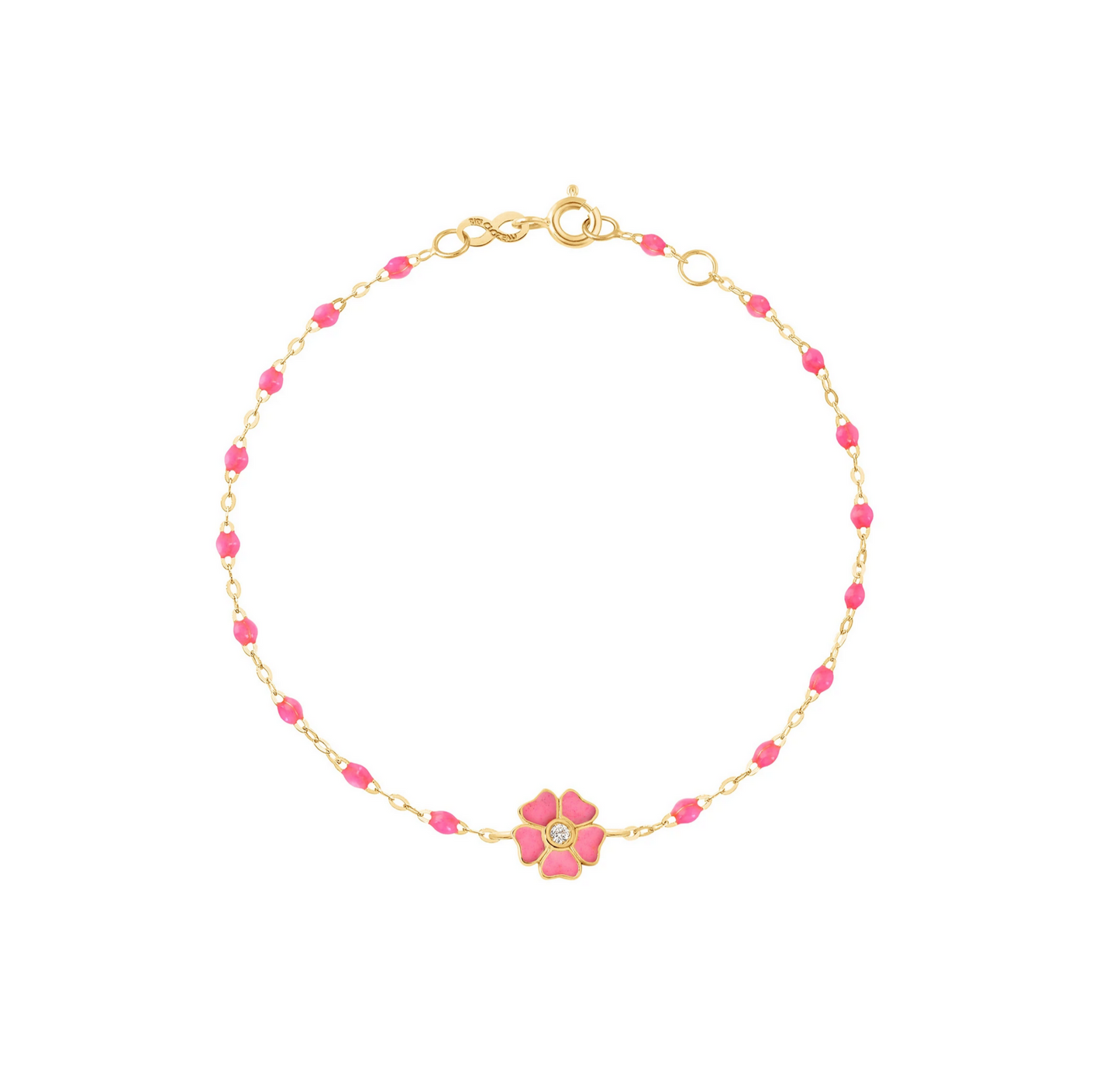 Gigi Clozeau 18kt Classic Flower Diamond Resin Bracelet