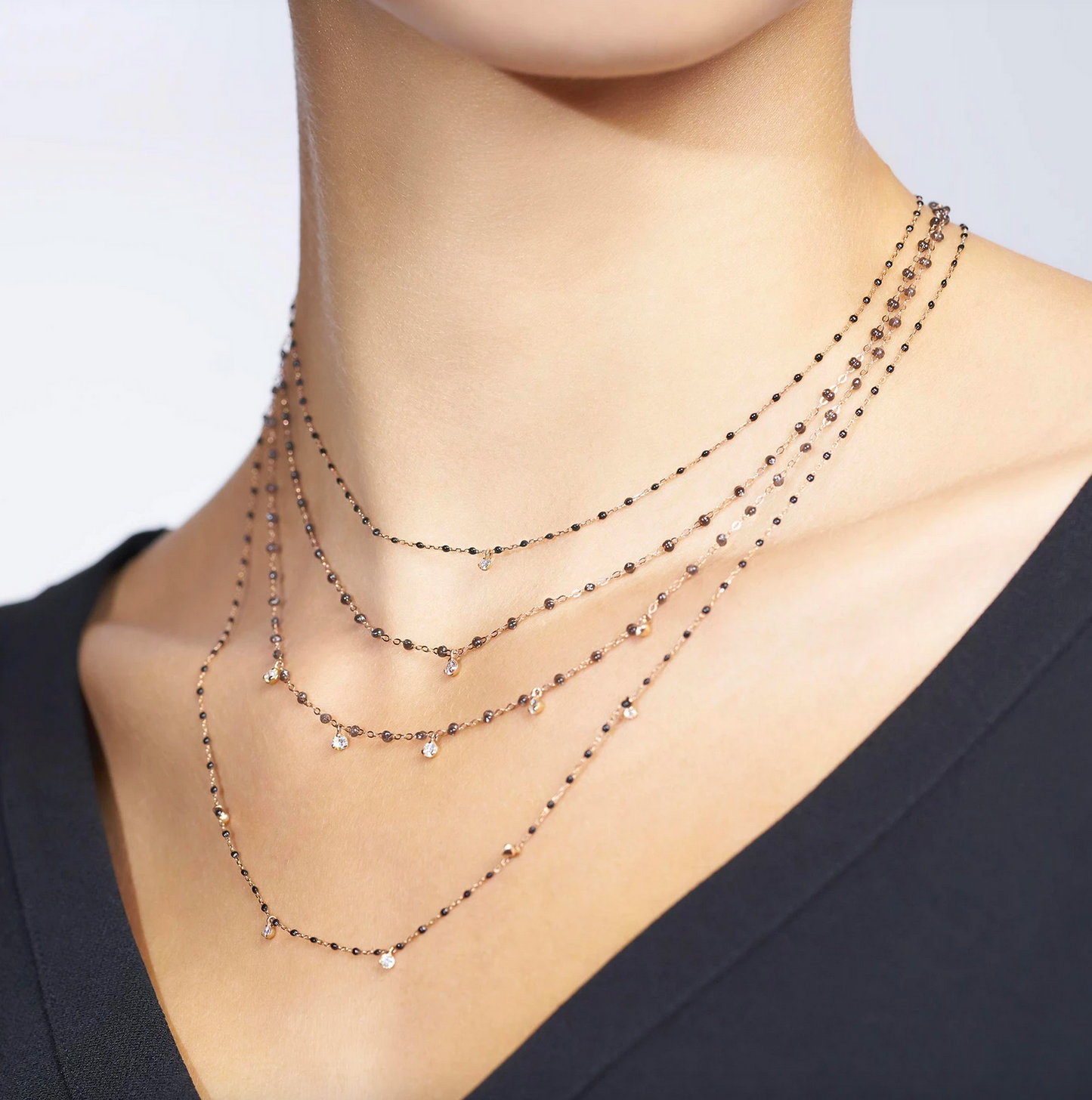 Gigi Clozeau 18kt Classic Supreme 1 Diamond Resin Necklace