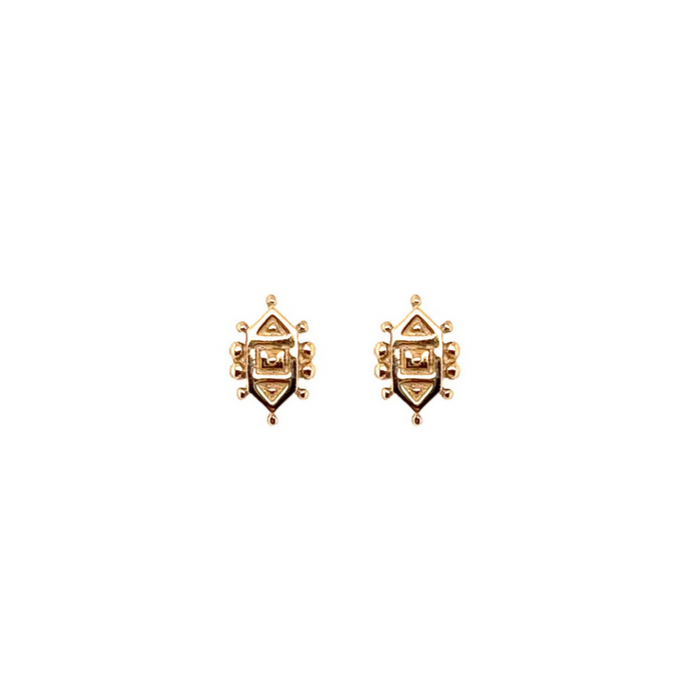Metier 9KT Yellow Gold Dala 3.2 Stud Earring Pair