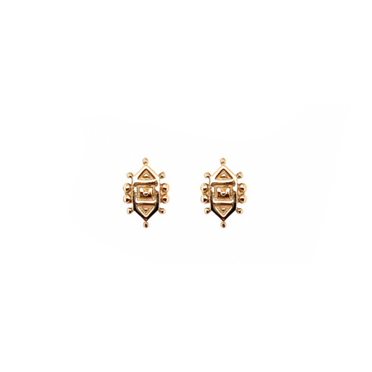 Metier 9KT Yellow Gold Dala 3.2 Stud Earring Pair