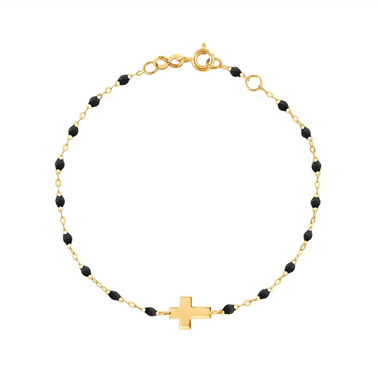 Gigi Clozeau 18kt Gold Classic Cross Bracelet