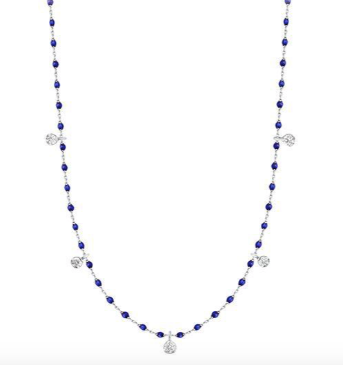 Gigi Clozeau 18kt Mini 5 Diamond Resin Necklace