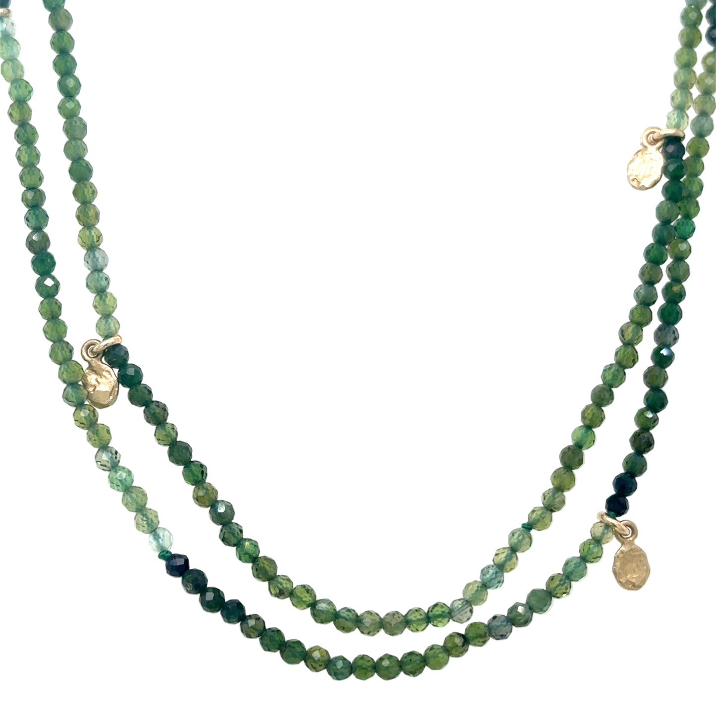 Victoria Cunningham 14KT Tourmaline Bead Necklace