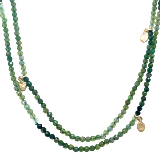 Victoria Cunningham 14KT Tourmaline Bead Necklace