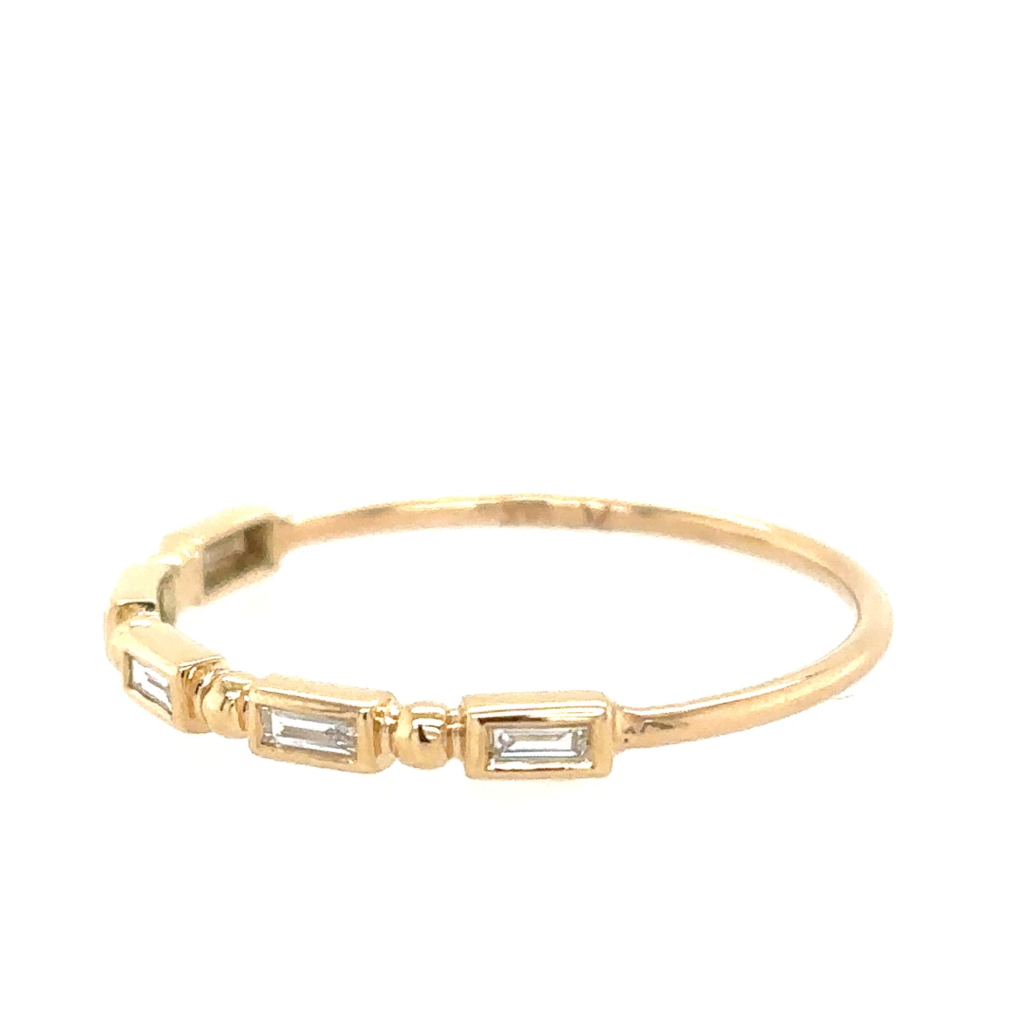 Zoë Chicco 14kt 5 Baguette Bezel Diamond Ring