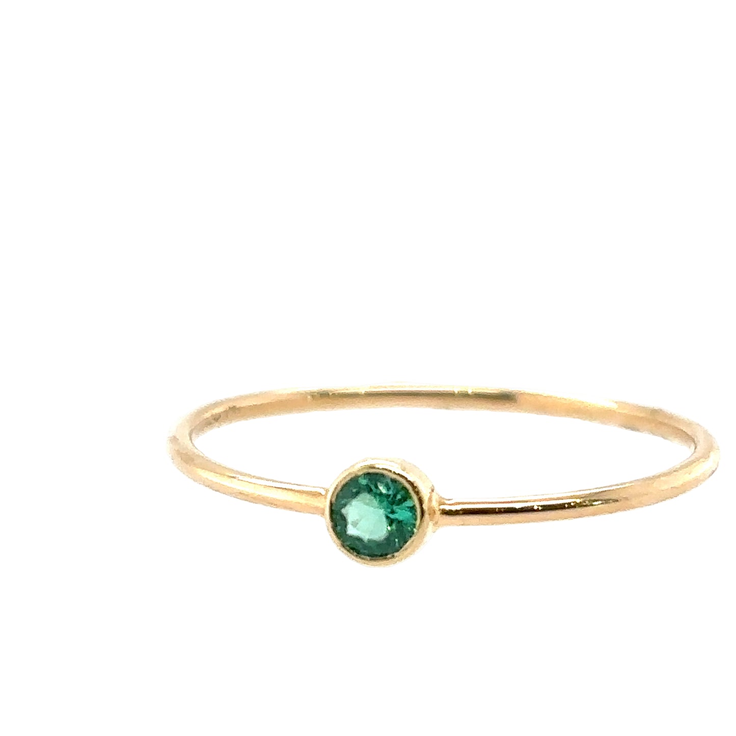 Zoë Chicco 14kt Gold Large Emerald Bezel Ring