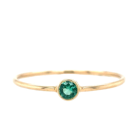 Zoë Chicco 14kt Gold Large Emerald Bezel Ring