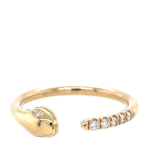 Zoë Chicco 14kt Open Snake Diamond Ring