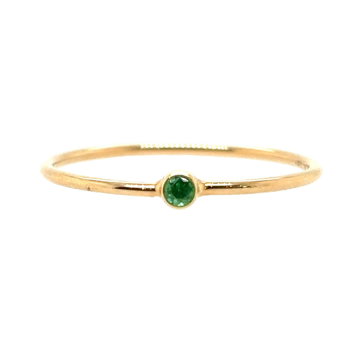 Zoë Chicco 14kt Gold Emerald Bezel Ring