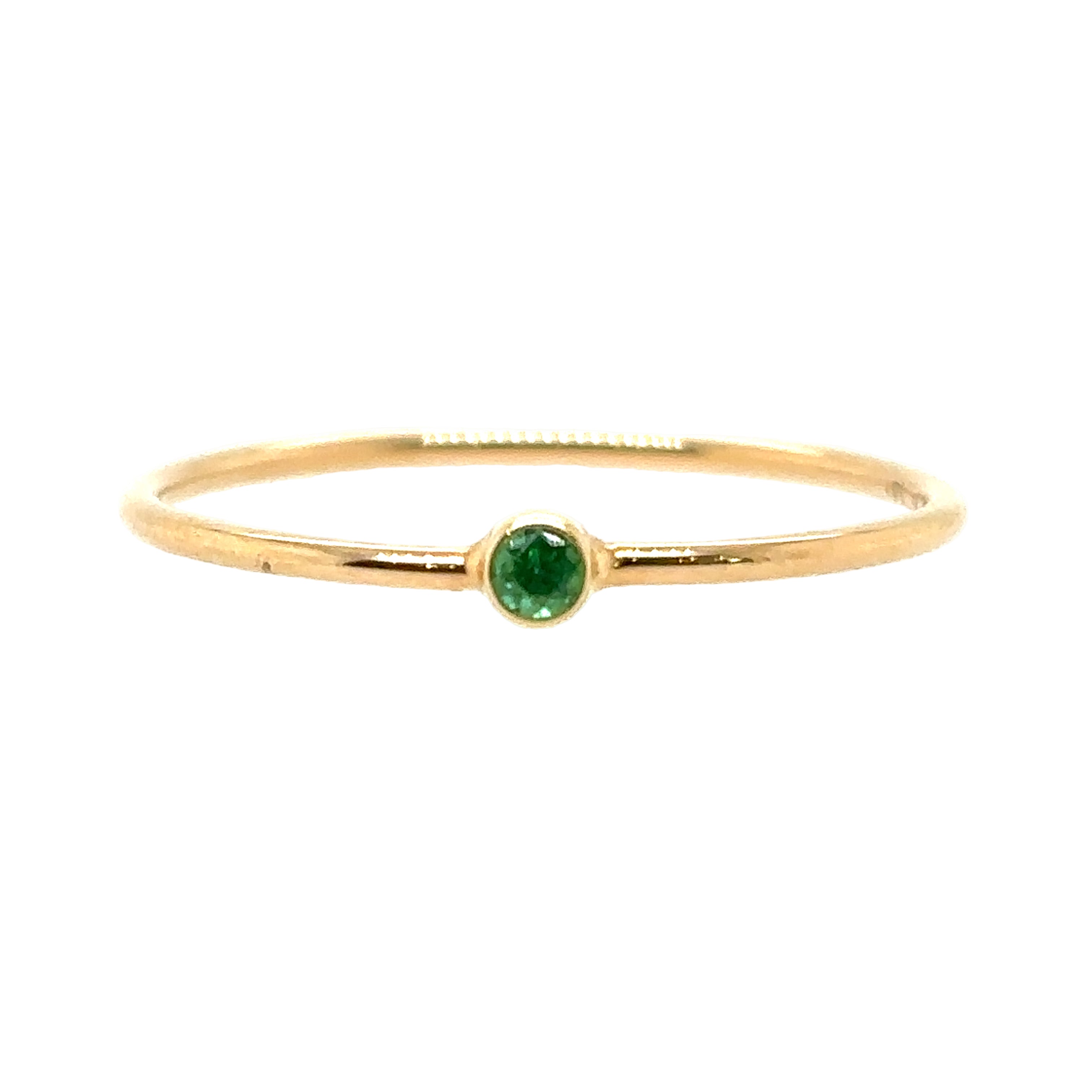 Zoë Chicco 14kt Gold Emerald Bezel Ring