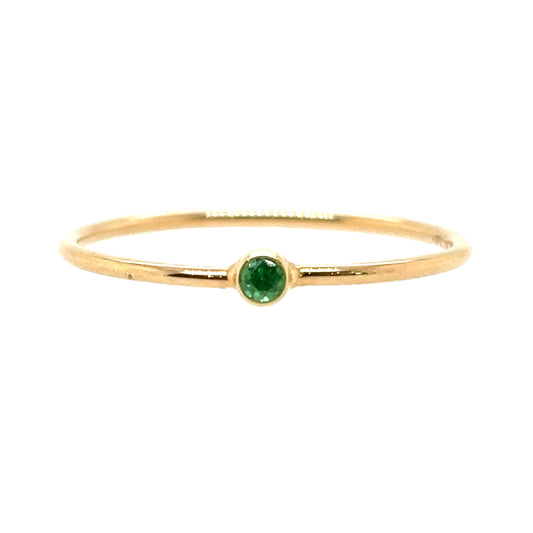 Zoë Chicco 14kt Gold Emerald Bezel Ring