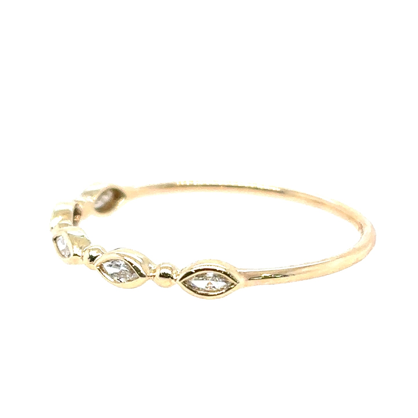 Zoë Chicco 14kt 5 Marquise Bezel Diamond Ring