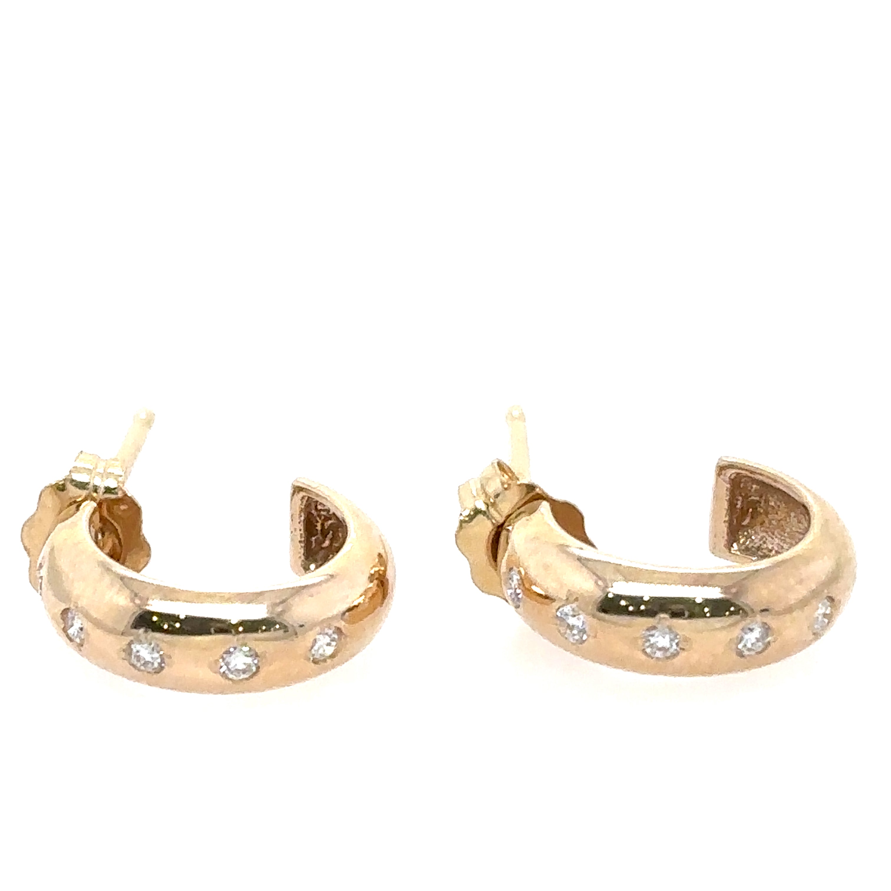 Zoë Chicco 14k Five Diamond Chubby Huggie Hoop