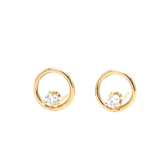 Zoë Chicco 14k Circle Prong Diamond Studs