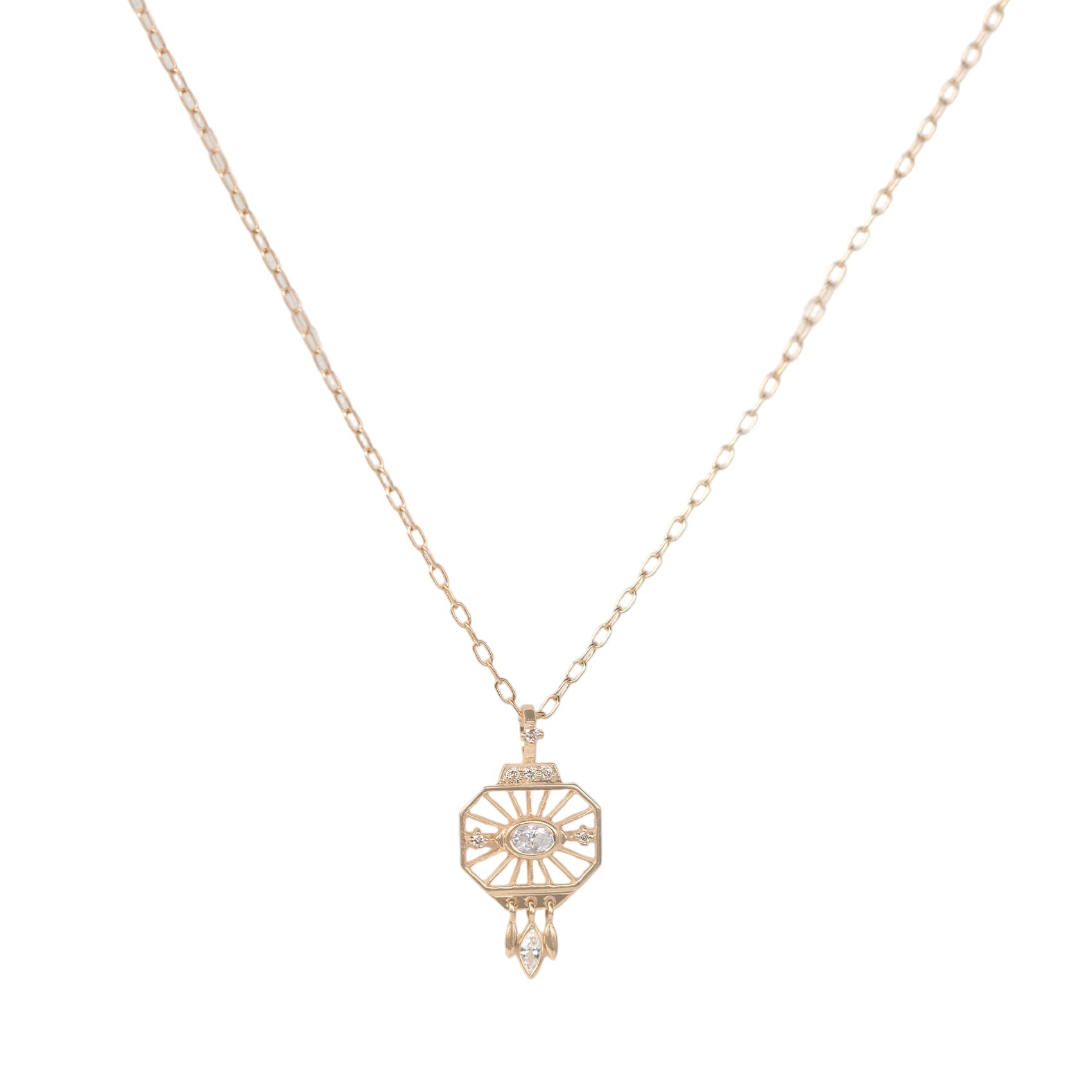 Celine Daoust 14k Small Diamonds Dream Catcher Necklace