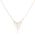 Celine Daoust 14k Dream Maker Triangle and Dangling Diamonds Necklace